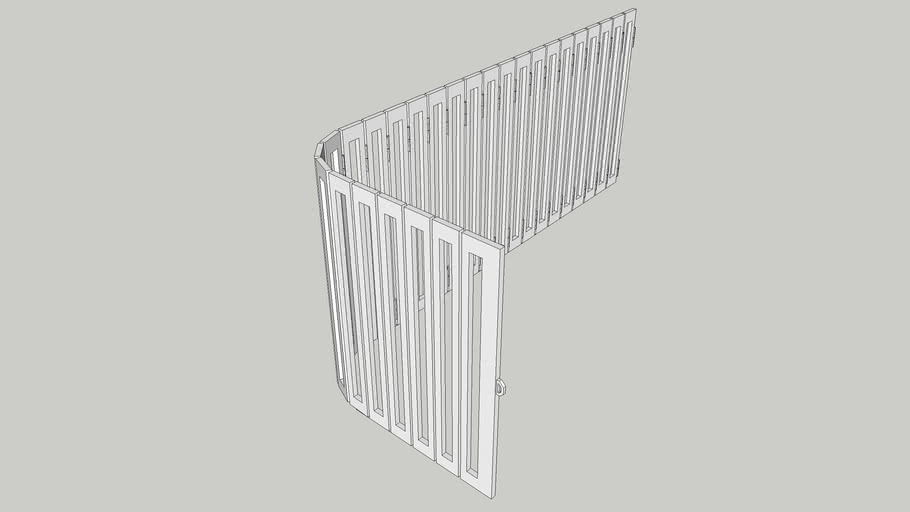 Sliding Curve Gates 3D Warehouse