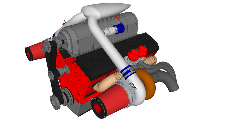 Supercharged Twin Turbo V8 3D Warehouse