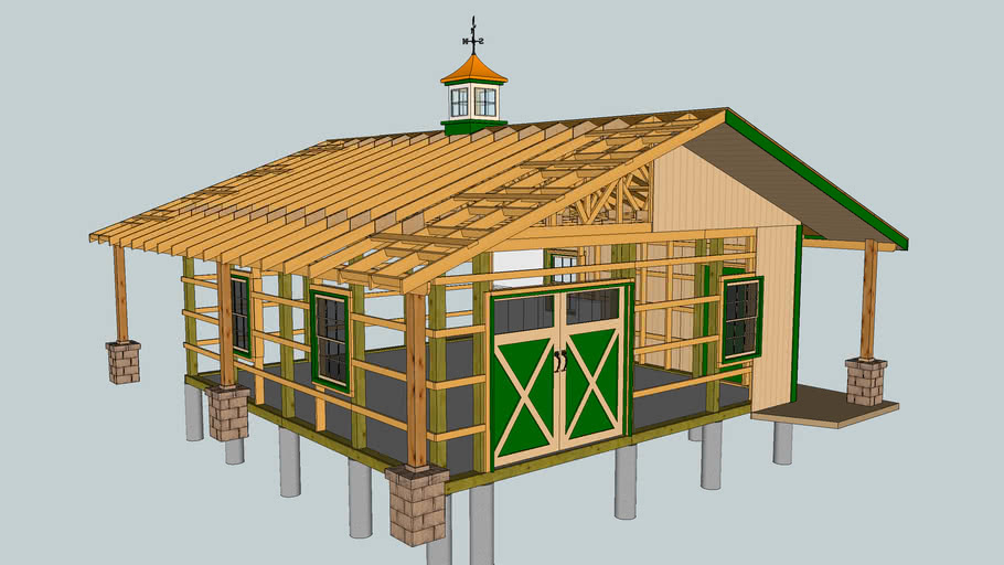 Pole Barn 3D Warehouse