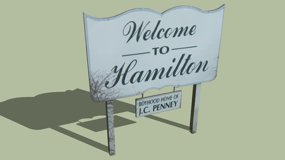 Sign Hamilton, Missouri 3D Warehouse