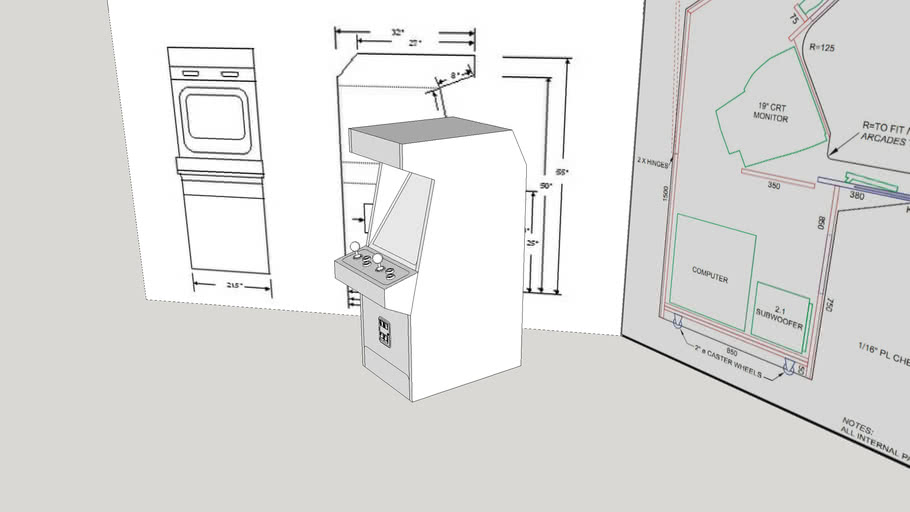 Arcade Blank 3D Warehouse