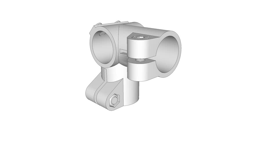 clamp, pipe, 3 way 90 degree elbow, 1.25 dia. pipe, McMasterCarr