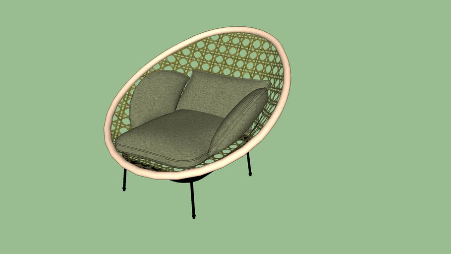 West Elm Paradise Outdoor Lounge Chair 3D Warehouse