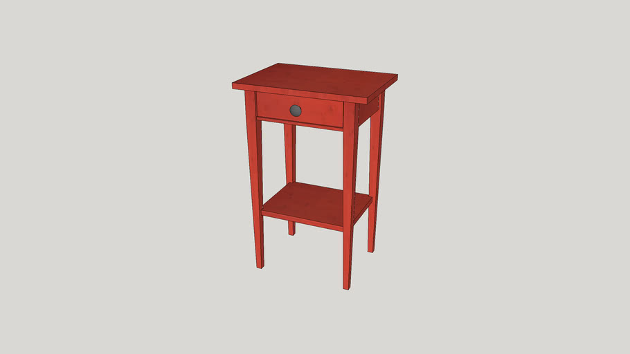 IKEA HEMNES Bedside table, red 3D Warehouse