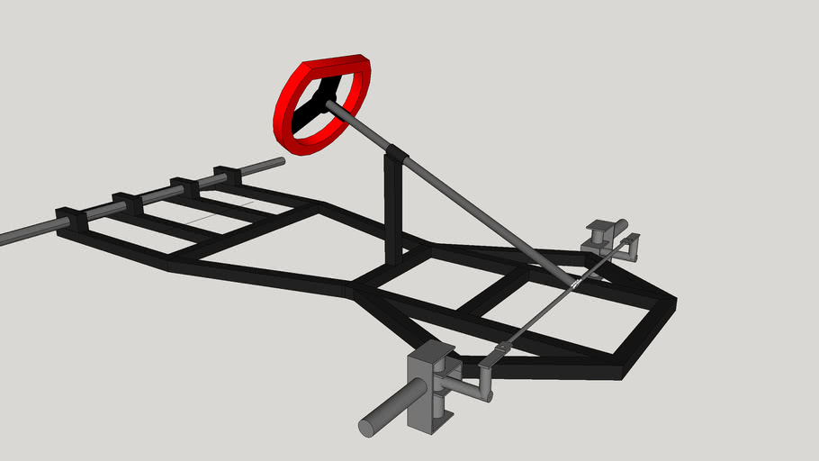 go kart chassis frame incl. steering mechanism 3D Warehouse
