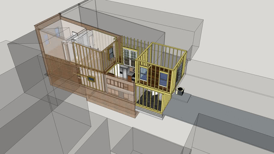 Baltimore Rowhome w/ 2level addition, reading deck. 3D Warehouse