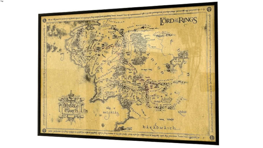 Lord Of The Rings Middle Earth Map Picture - Lotr - Middle Earth Map | 3D Warehouse