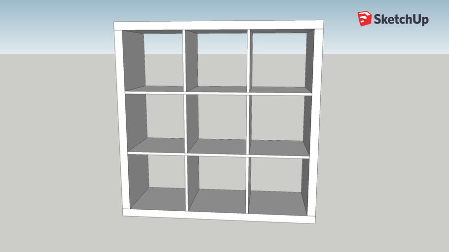 Ikea KALLAX 3x3 Unit 3D Warehouse