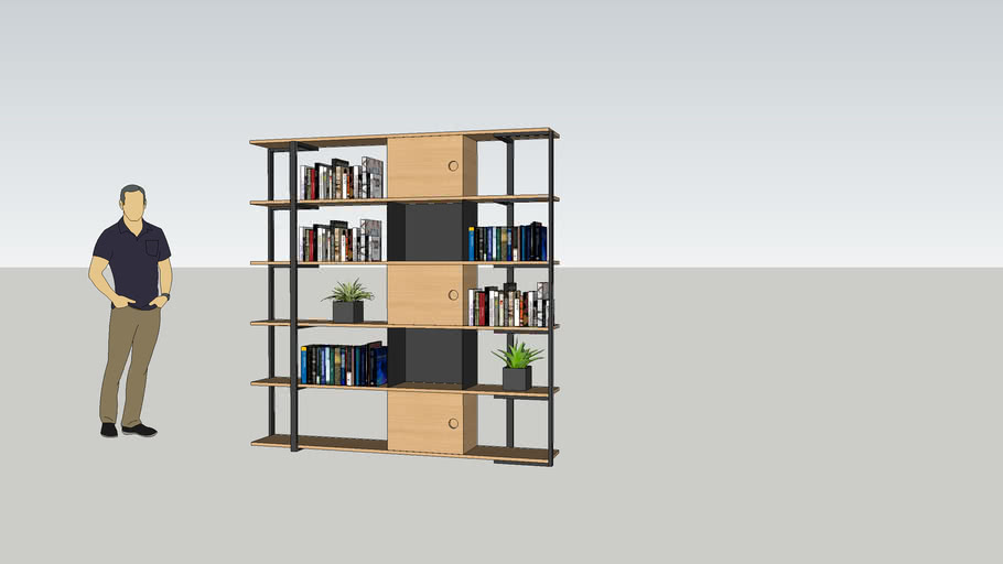 loft bookshelf 3D Warehouse