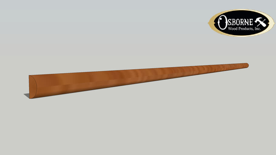 Smooth Half Round Dowel Molding (72' x 13/8' x 3/4') 3D Warehouse