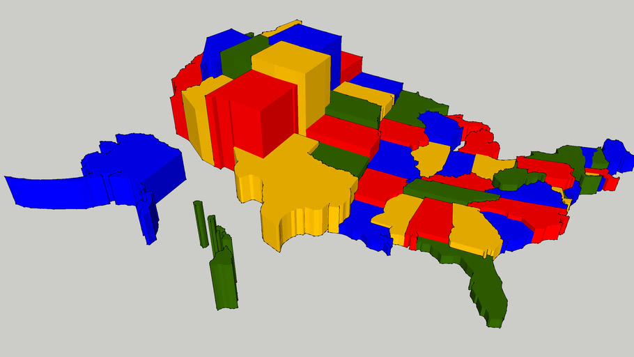 Us Elevation Map 3D US Elevation Map 3D Warehouse