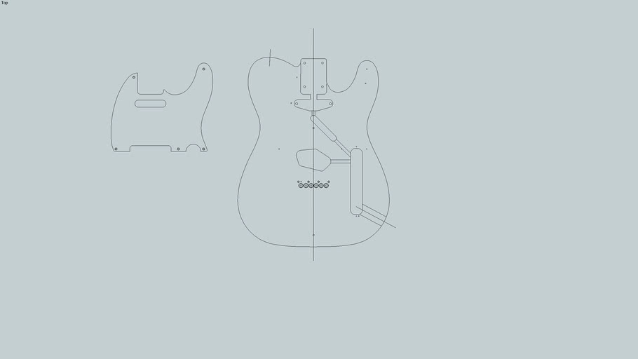 53 telecaster template 3D Warehouse
