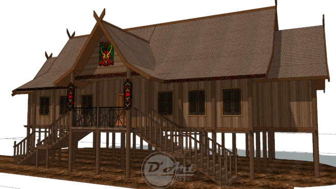 Rumah Adat / tradisional di Indonesia 3D Warehouse