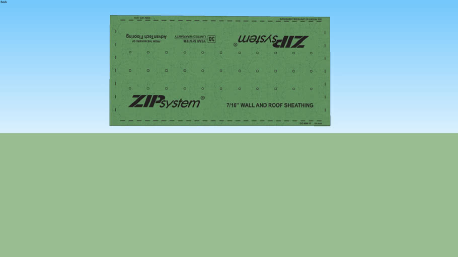 Zip System Board 3D Warehouse