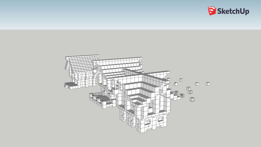 Minecraft building template 3D Warehouse