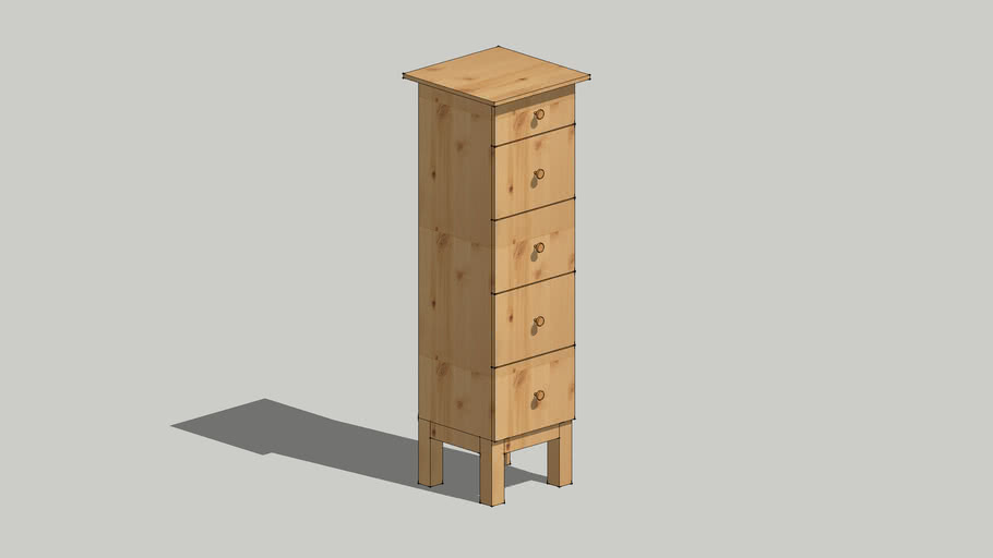 IKEA TARVA Chest of 5 drawers 3D Warehouse