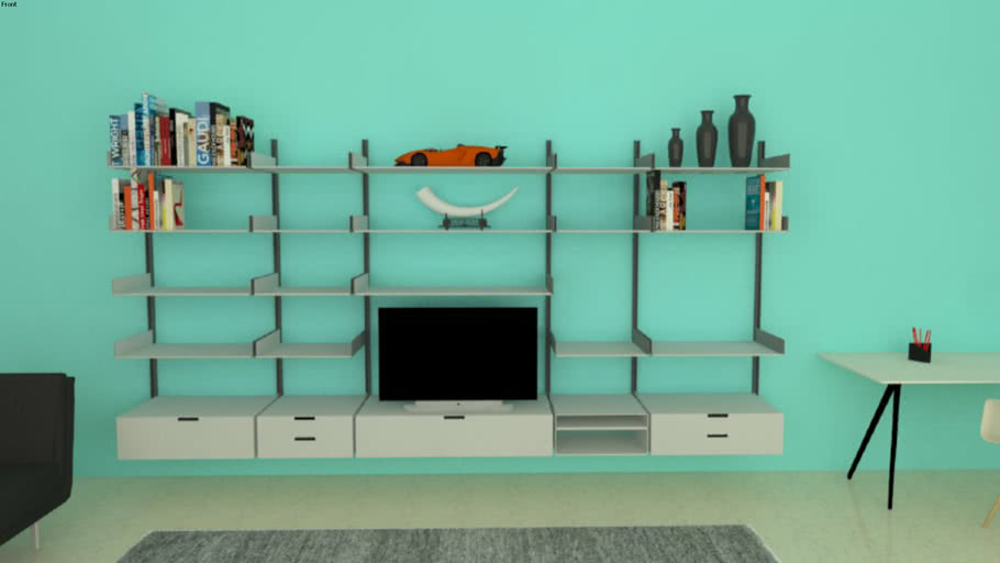 Vitsoe Modular Shelving system 3D Warehouse