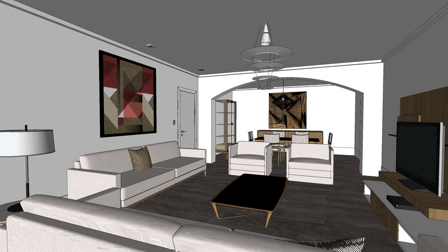 Living Room Sketchup Warehouse Baci Living Room