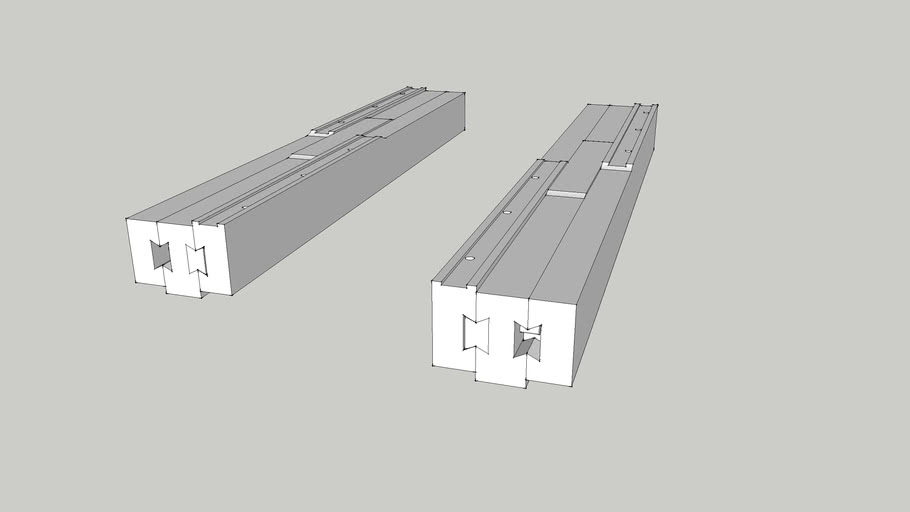 Rockler Table Extension Slides 20' 3D Warehouse