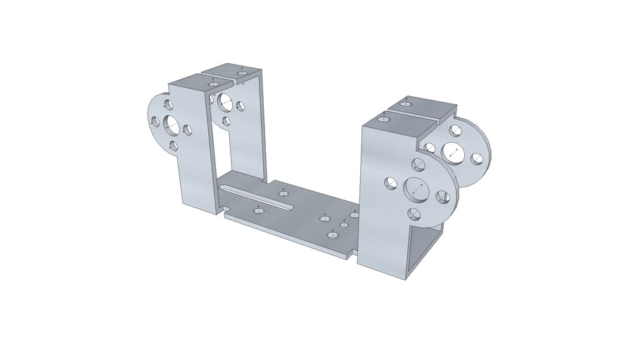Tetrix QuarterScale Servo Frame Mounting Bracket 3D Warehouse