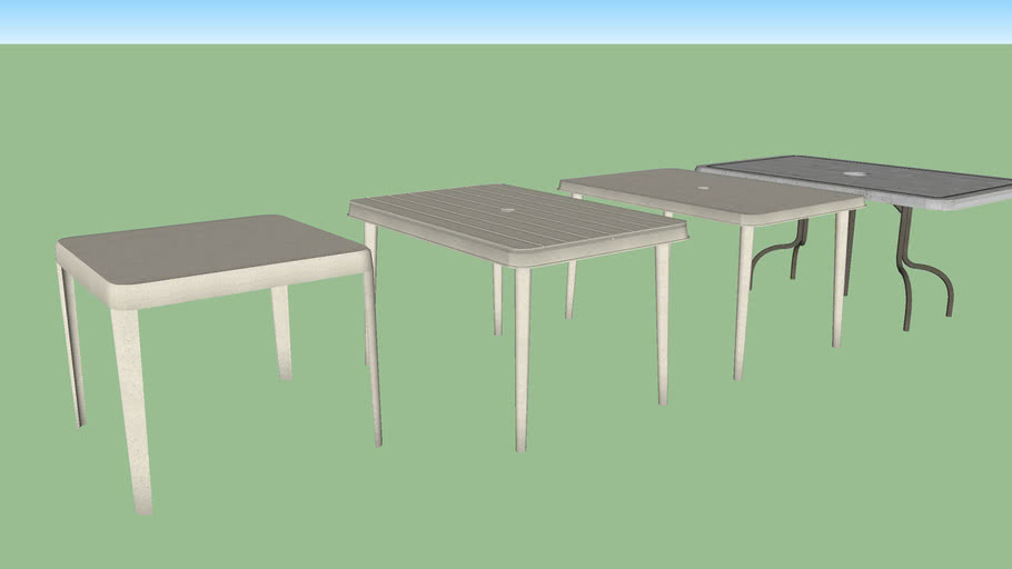 Outdoor tables set 3D Warehouse