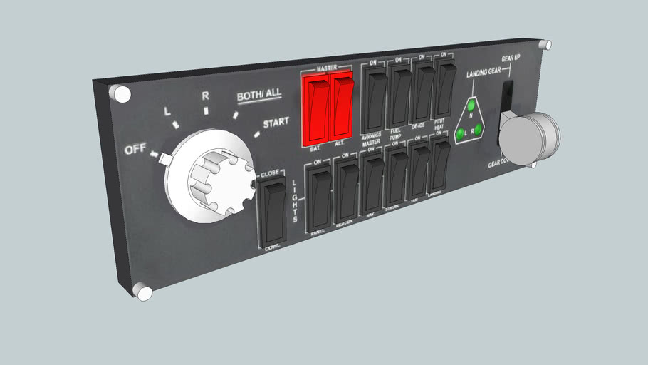Saitek Pro Flight Switch Panel 3D Warehouse
