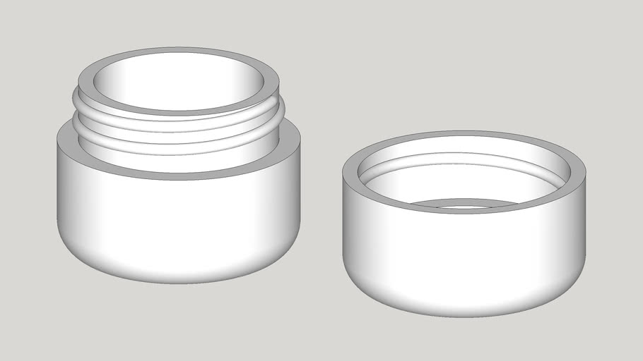 50.8mm Jar With Screw Lid (3DPrintable) 3D Warehouse