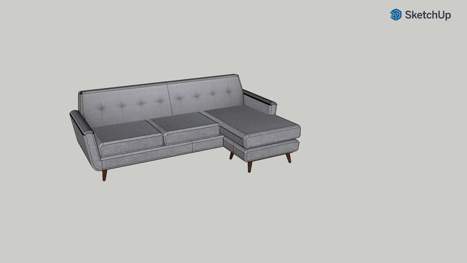 Hughes Reversible Sectional Joybird 3D Warehouse