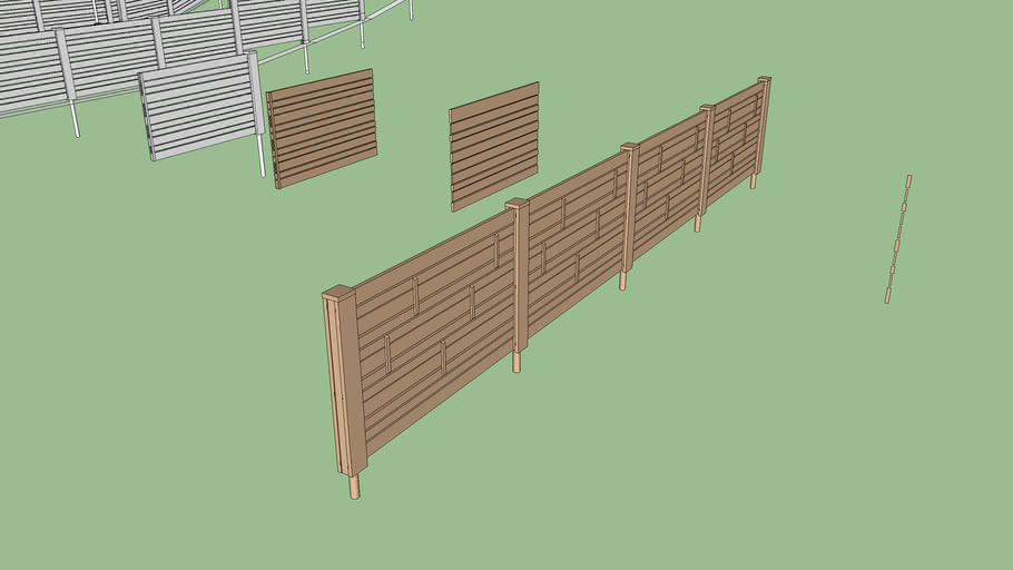 Wood Fence antitermite 3D Warehouse