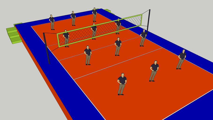Quadra De Vôlei 3D Warehouse