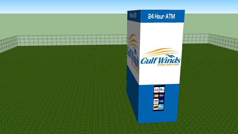 Gulf Winds Federal Credit Union ATM Machine in a gate 3D Warehouse