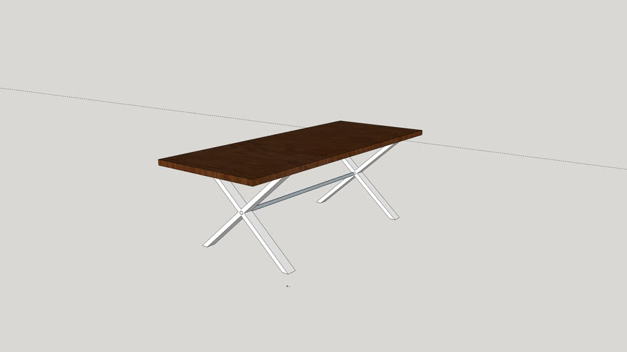 Do you bring a turntable: Modern Wood Table With Metal X Legs 3d Warehouse
