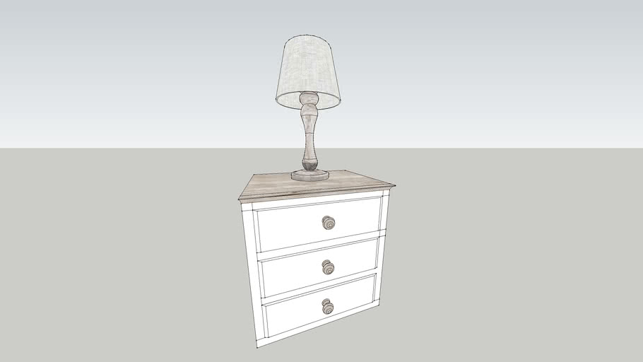 Bedside Table and Lamp 3D Warehouse