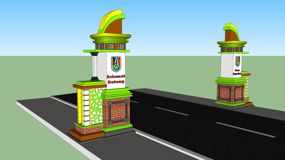 gapura desa 3D Warehouse