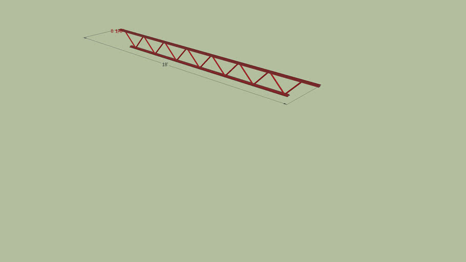 18 foot long round bar and angle iron truss 3D Warehouse