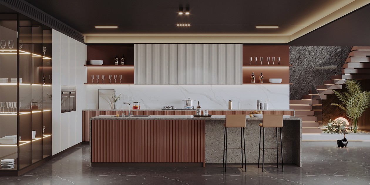 4944. Free 3D Kitchen Model Download 3D Model Free Download