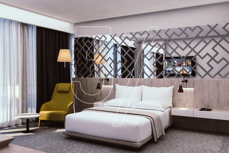 Hotel room interior design 3 FINGERS DESIGN STUDIO