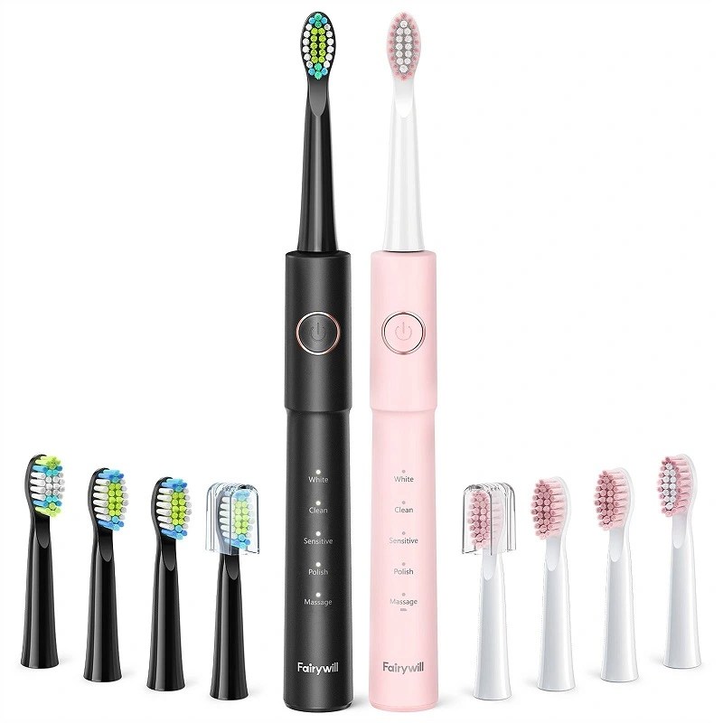 FAIRYWILL Sonic Electric Toothbrush E11 Dual Pack