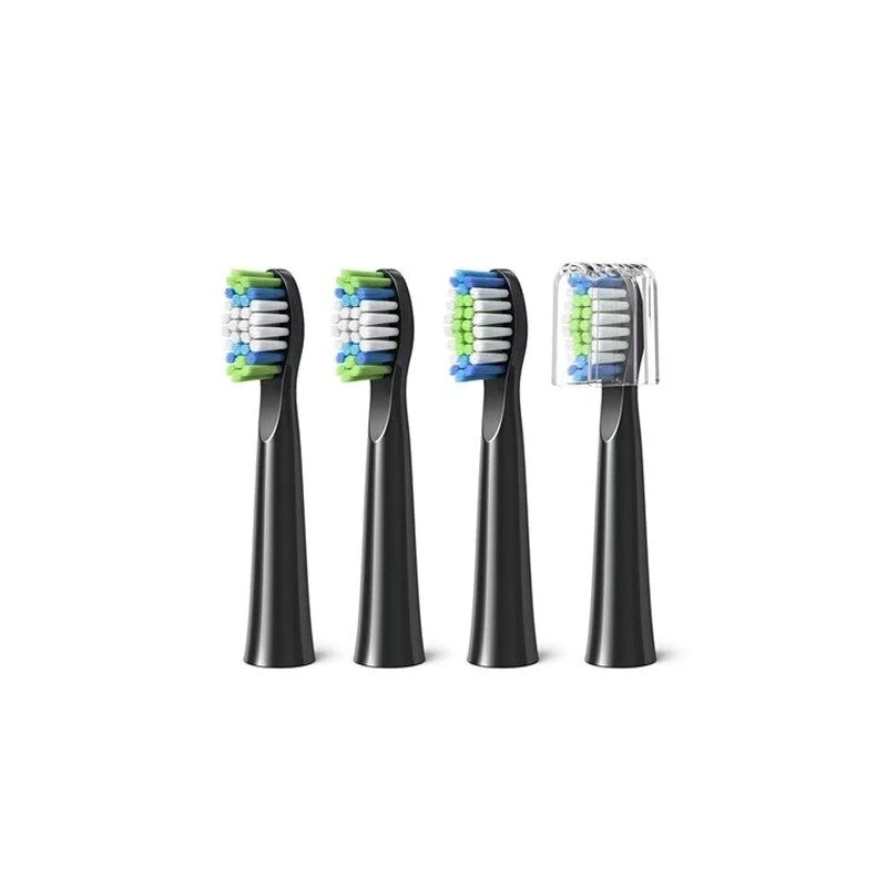 FAIRYWILL E11 Electric Toothbrush Heads Black Color 4pcs