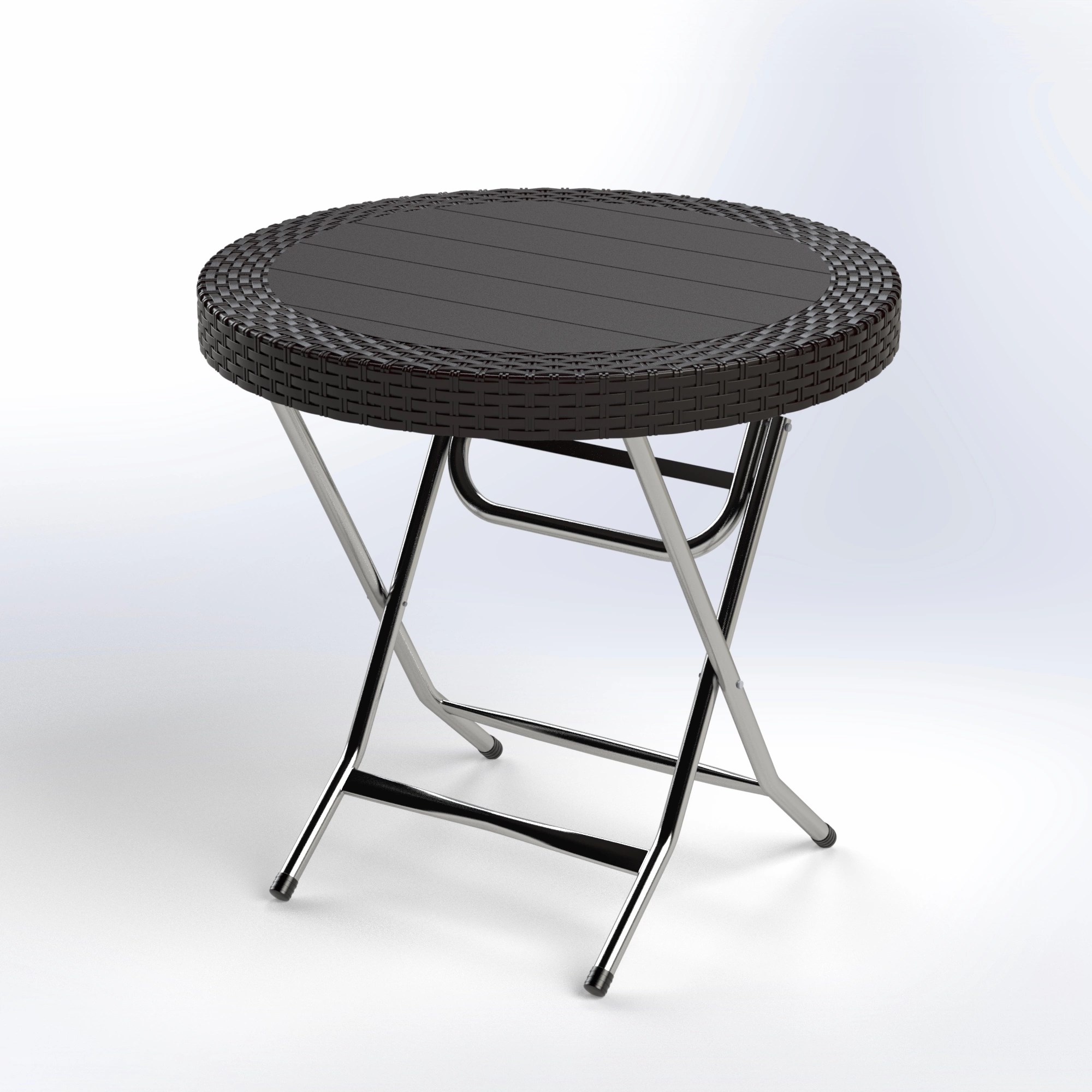 Laura Round Rattan Foldable Table 80*75 3MPLAST