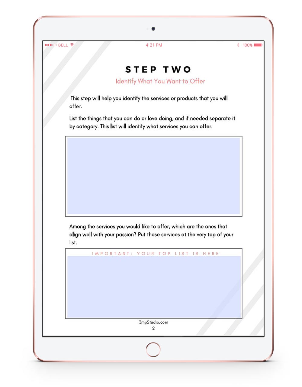 Discovering Your Niche Market Worksheet 3mpStudio by