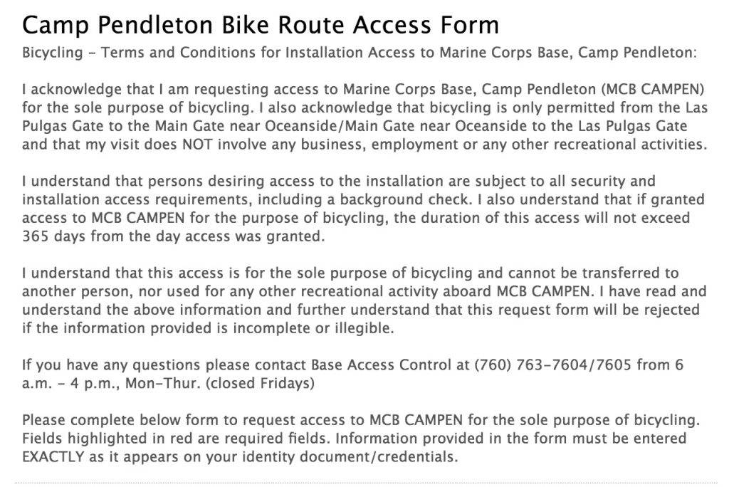 CampPendletonBikeAccessForm