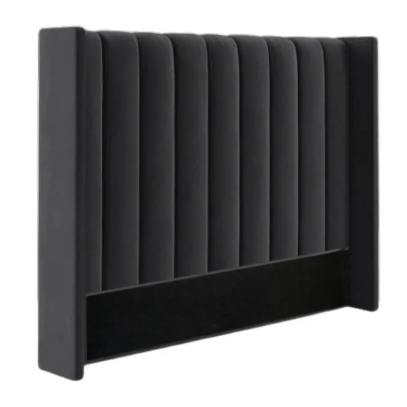Nu Dekor Camilla Velvet Paneled Tufted Headboard Queen Dark Grey