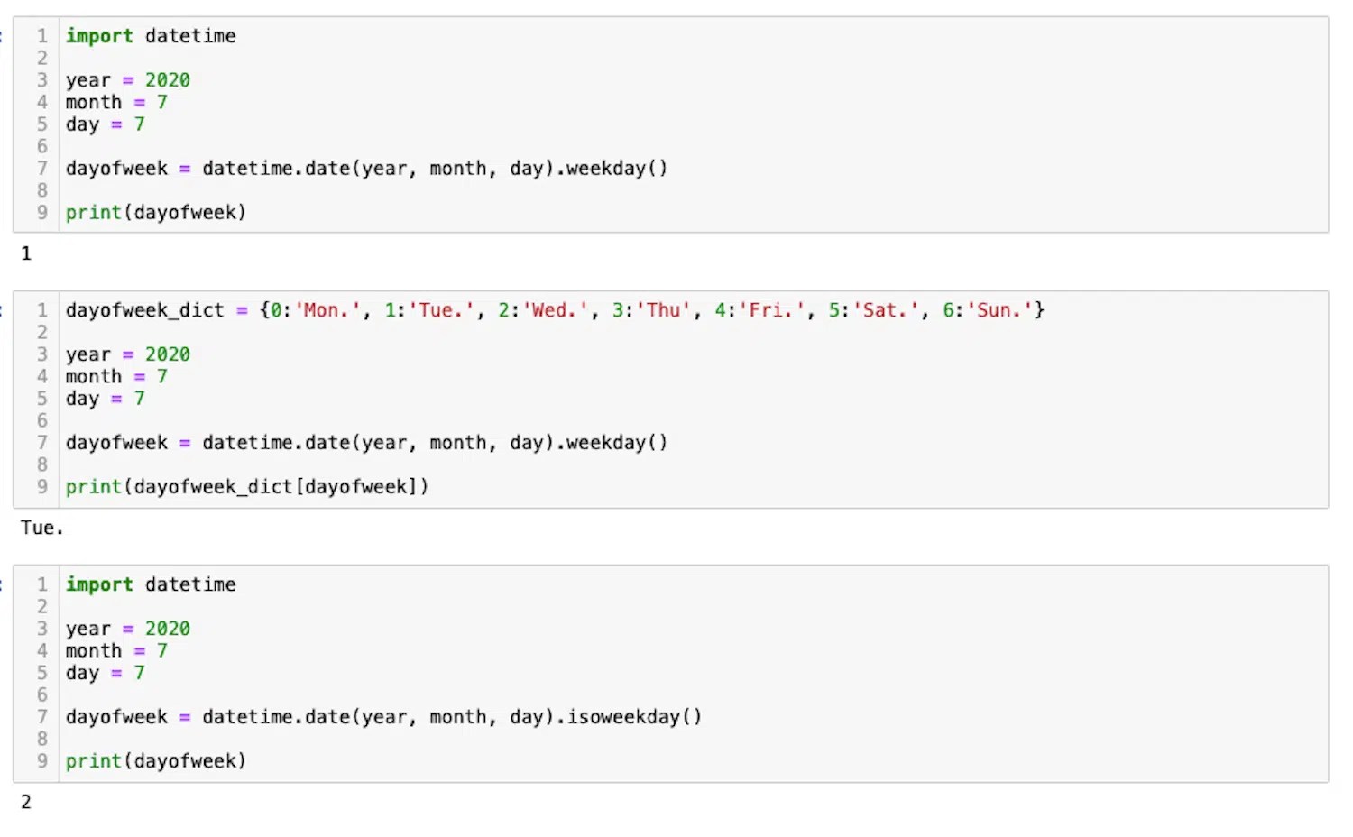 【Python基礎】datetimeモジュールで曜日を扱う方法 3PySci