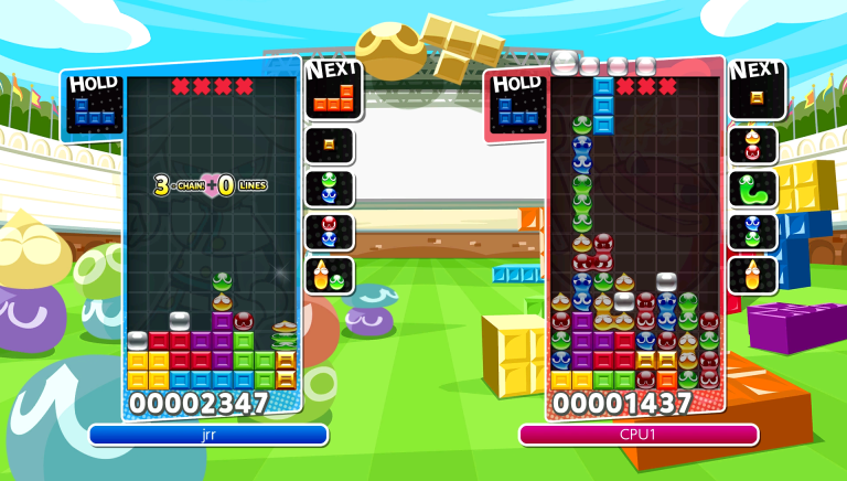 Puyo Puyo Tetris The Frantic FourPlayer Puzzle