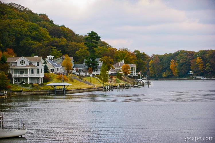 Homes along Kalamazoo Lake Photograph by Adam Romanowicz
