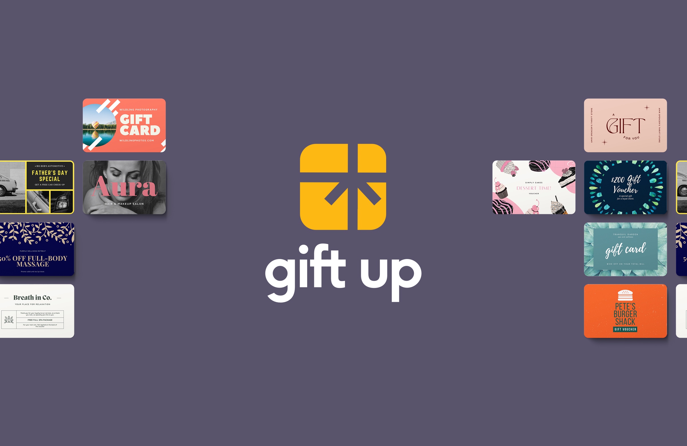 Gift up brand identity and website 3sixty