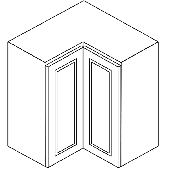 Midtown Grey Wall Corner 24"H 36"H *Bifold Door, Not Soft