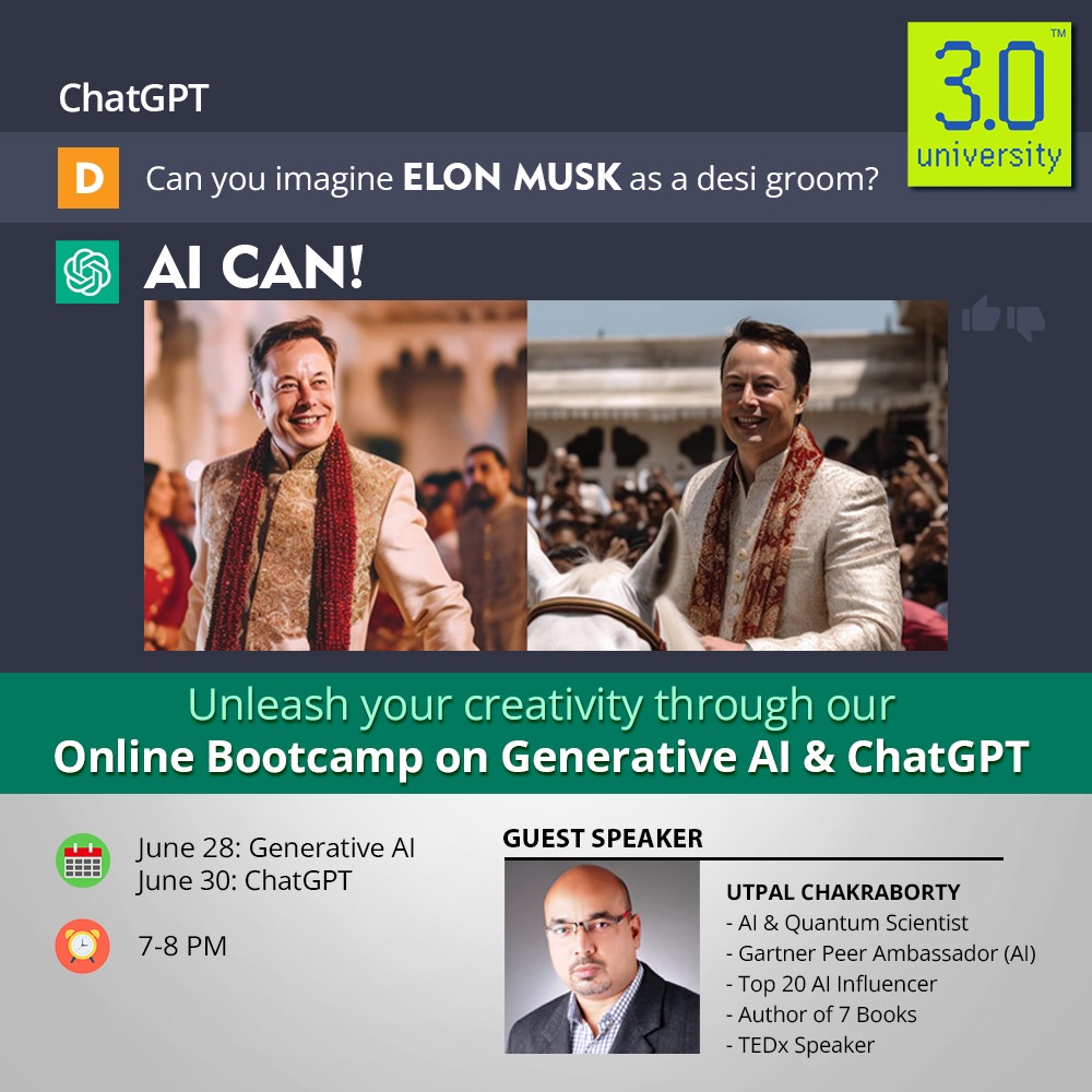 Bootcamp on Generative AI & ChatGPT 3.0 University