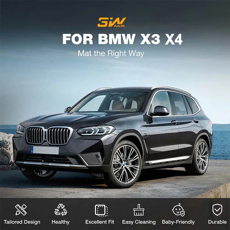3W BMW X3 30i X3 M40i X3 30e X3 M 20182024 Floor Mats & Cargo Mats TPE